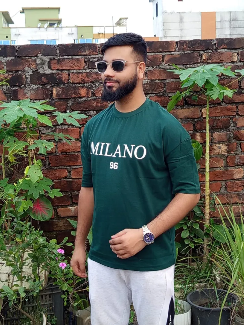 ছেলেদের Milano ড্রপ শোল্ডার টি-শার্ট – সবুজ