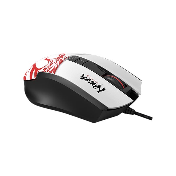 A4tech Bloody L65 Max Naraka সংস্করণ হালকা ওজনের RGB গেমিং মাউস ১২,০০০ CPI স্বচ্ছ হানিকম শেল স্বয়ংক্রিয় কাস্টমাইজড RGB অ্যানিমেশন