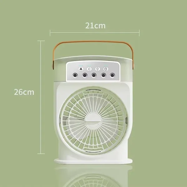 3 ইন 1 এয়ার কুলিং USB ফ্যান, LED নাইট লাইটসহ ওয়াটার ফ্যান