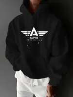 Men's Full Sleeve Winter Hoodie, 300 GSM Cotton, Sizes M to XL