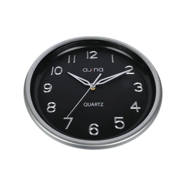 Ajina Tune ওয়াল ক্লক ডিজিটসহ RO-Silver-Silver Hand-B