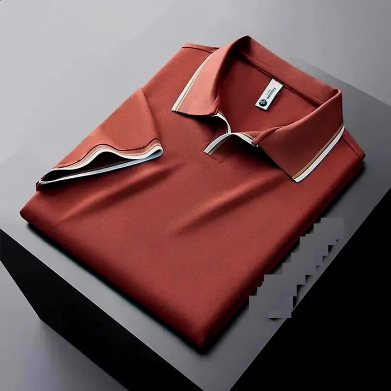 Men's Old Money Style Buttonless Polo Shirt, 230 GSM PK Cotton