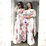পার্ল লেস এলিগেন্স জর্জেট শাড়ি
