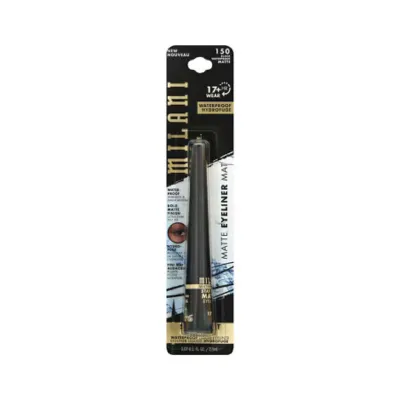 Milani Stay Put ওয়াটারপ্রুফ ম্যাট লিকুইড আইলাইনার - 150 Black
