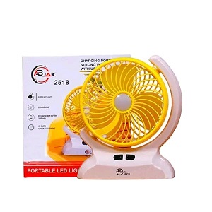ABJAK 2508 Portable LED Light with Mini Fan