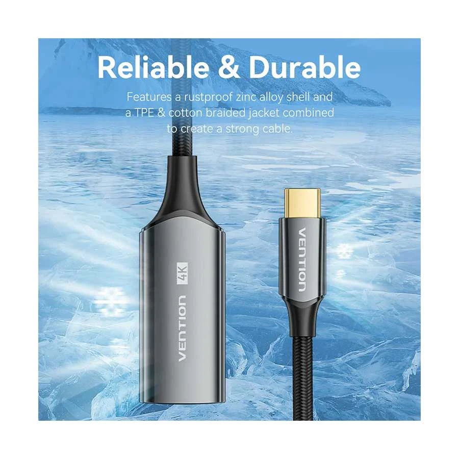 Vention CREBC USB-C to HDMI Female 4K Converter 0.25m Black