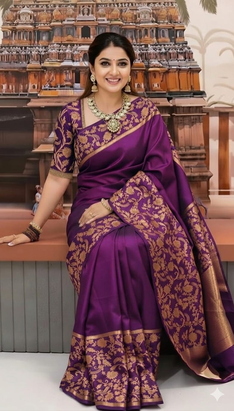 রূপকথা কাতান সিল্ক শাড়ি, বুটিক ডিজাইন ও ব্লাউজ পিসসহ