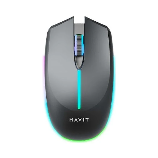 Havit MS68GT RGB ওয়্যারলেস ব্ল্যাক গেমিং মাউস