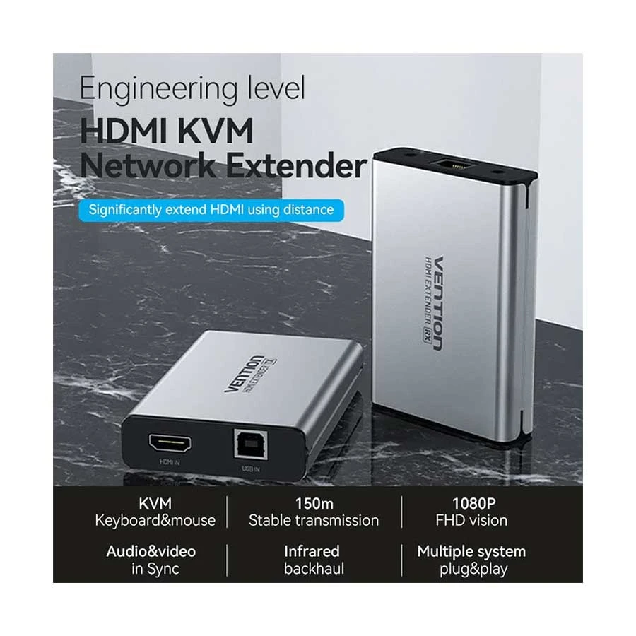 Vention AKBH0 150 Meter HDMI Network Extender (Pair)