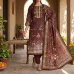 MALHAR 100% কটন লন ডিজিটাল প্রিন্টেড থ্রি পিস