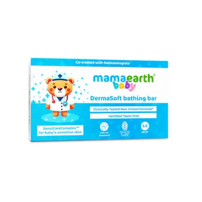 Mamaearth Baby DermaSoft বাথিং বার, বেবি সাবান 75g