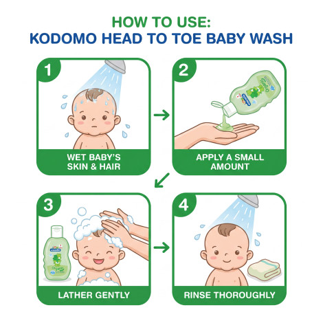 Kodomo Baby Organic Head To Toe 100ml (Thailand)