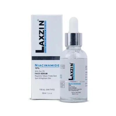 Laxzin নিয়াসিনামাইড 10% ও জিঙ্ক 1% ফেস সিরাম 30ml