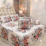 5 Piece Twill Cotton Comforter Set with King Size Bed Sheet