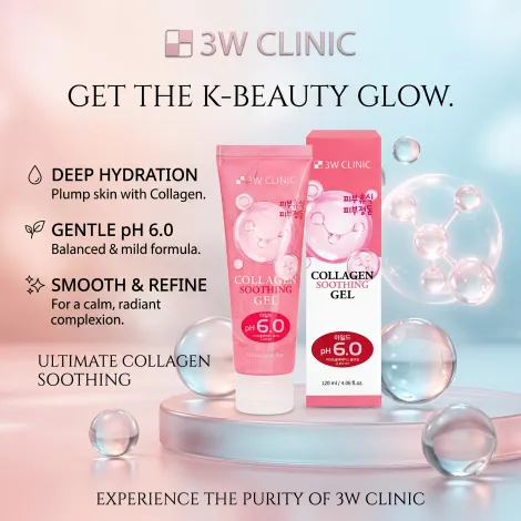 3W Clinic pH 6.0 কোলাজেন সুদিং জেল 120ml