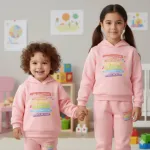 Kids DTF Print Hoodie and Pant Set, 6 Colours, 1 to 10 Years