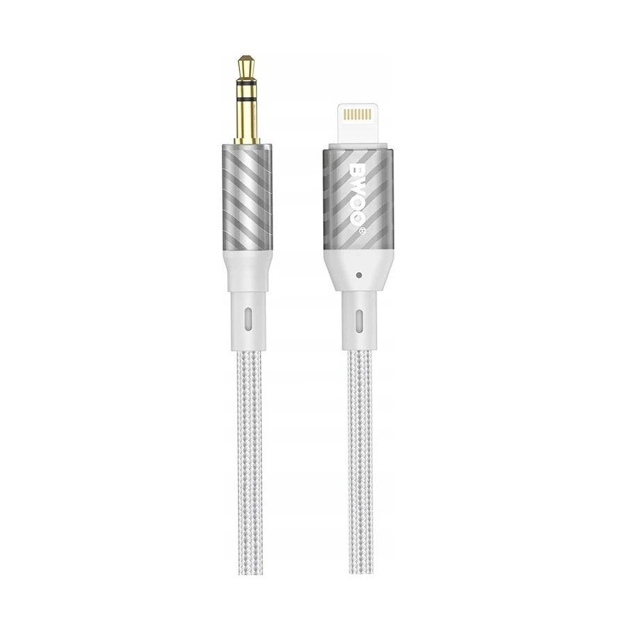 Bwoo BO-AUX073 Lightning Male to 3.5mm Male, 1 Meter, Grey Audio Cable