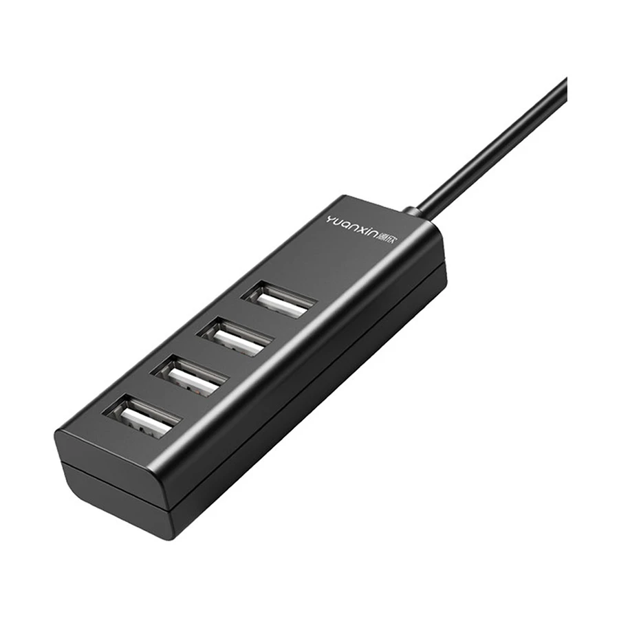 Yuanxin X-3328 USB 2.0 to Quad USB Hub 1.5 Meter Black