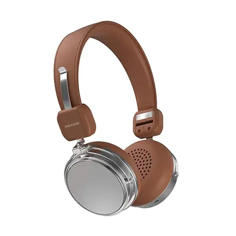 Microlab T3 Plus Bluetooth On-Ear Headphone Brown