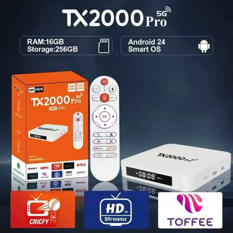 TX2000 Pro 5G স্মার্ট টিভি বক্স