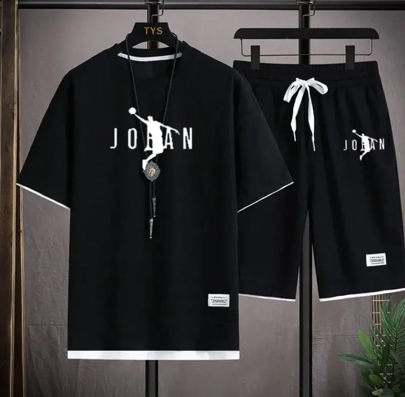 Men's Mesh Fabric Half Pant and T-Shirt Set, 160 GSM, 6 Colours