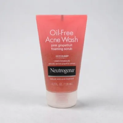 Neutrogena Oil-Free Acne Wash পিংক গ্রেপফ্রুট ফোমিং স্ক্রাব 124ml