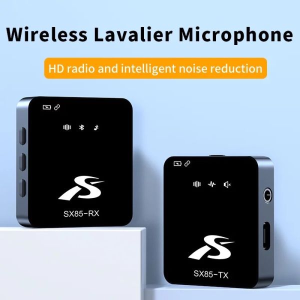 SX85 ডুয়াল ওয়্যারলেস মাইক্রোফোন, PC, DSLR, iPhone ও Android-এর জন্য