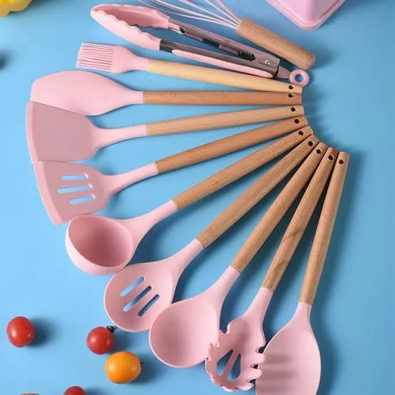 12 pcs Silicone Spatula Sets Heat-Resistant Non-Stick