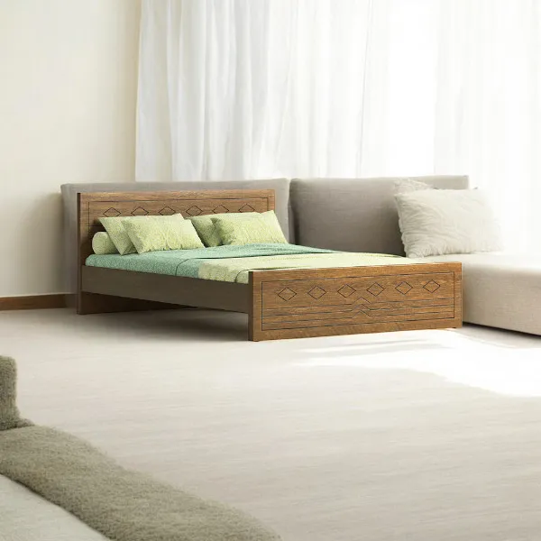 Regal Canva কাঠের ডাবল খাট