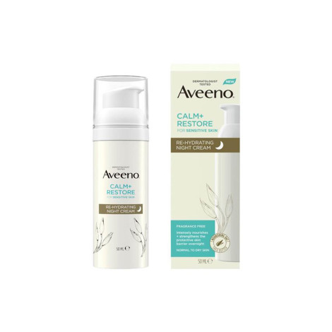 Aveeno Calm + Restore  Re-Hydrating Night Cream 50ml (France)
