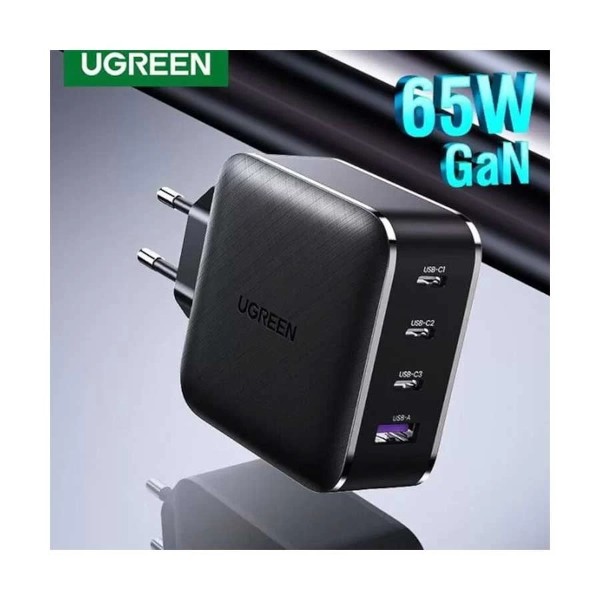 Ugreen CD224 65W 3 পোর্ট USB-C এবং 1 পোর্ট USB PD চার্জার