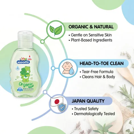 Kodomo Baby Organic হেড টু টো ওয়াশ 100ml