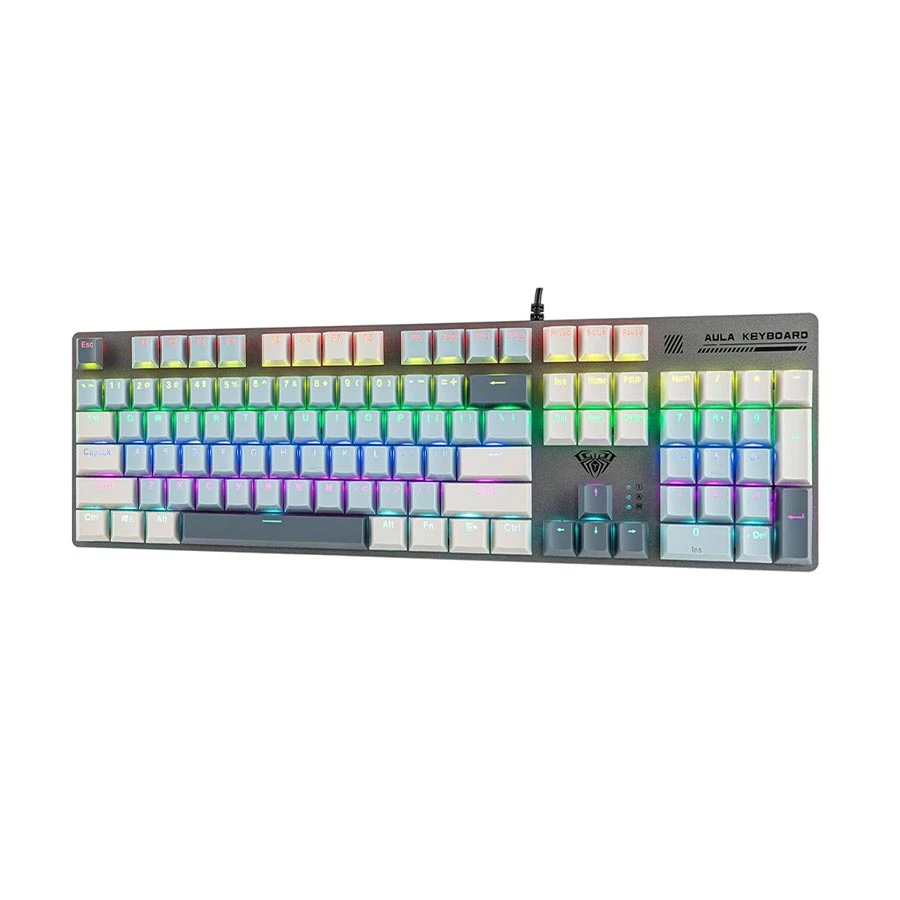 Aula S500 Blue Switch Mechanical Gaming Keyboard, Light Blue