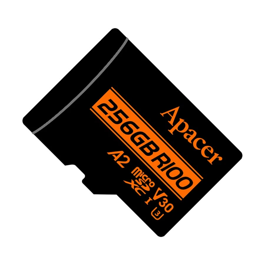 Apacer R100 256GB MicroSDXC UHS-I U3 V30 A2 Memory Card with Adapter