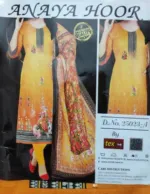 ANAYA HOOR ডিজিটাল প্রিন্ট কটন থ্রি পিস, কারচুপি কাজ