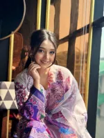 Dubai Silk ডিজিটাল প্রিন্ট থ্রি পিস, সিল্ক জর্জেট ওড়না
