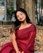 Women's Cotton Mixed Half Silk Plus Paar Saree, 3 Colours