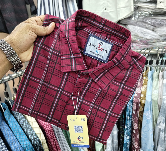 Men's Slim Fit Pure Cotton Check Shirt, Full Sleeve, 6 Colours