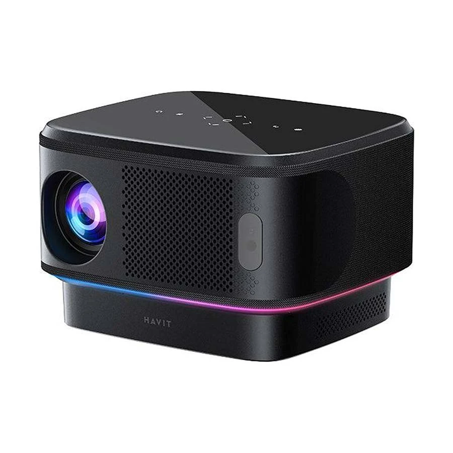 Havit PJ300 Plus 550 Lumens 1080p Google TV Smart Projector, Black