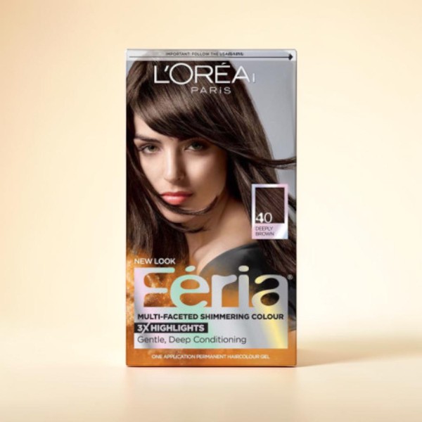 L'Oreal Feria Multi Faceted Shimmering Hair Colour - 40 Espresso (Mexico)