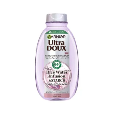 Garnier Ultra Doux রাইস ওয়াটার ইনফিউশন ও স্টার্চ স্মুথিং শ্যাম্পু 400ml