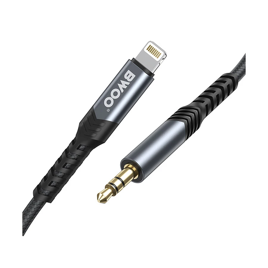 Bwoo BO-AUX068 Lightning Male to 3.5mm Male 1.2 Meter Black Aux Cable
