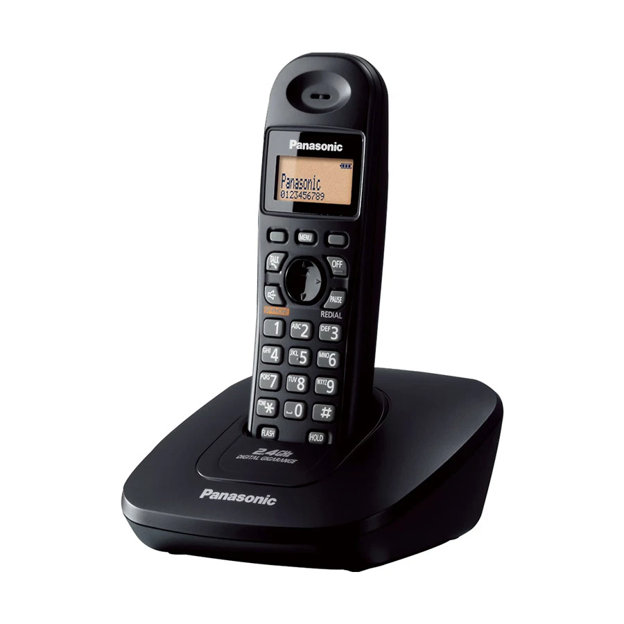 Panasonic KX-TG3611SX 2.4GHz Digital Cordless Black Phone Set