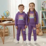 Kids DTF Print Hoodie and Pant Set, 6 Colours, 1 to 10 Years