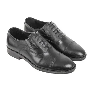 Elastic Black লেদার জুতা