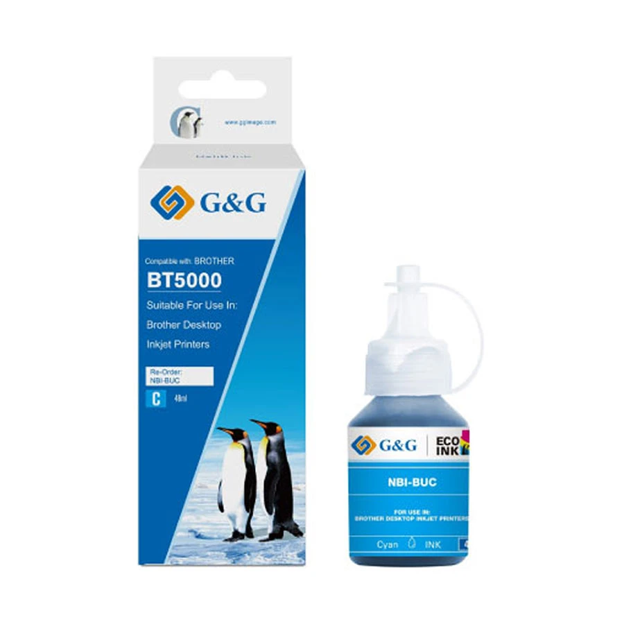 G&G BT5000 48ml Cyan Ink Bottle