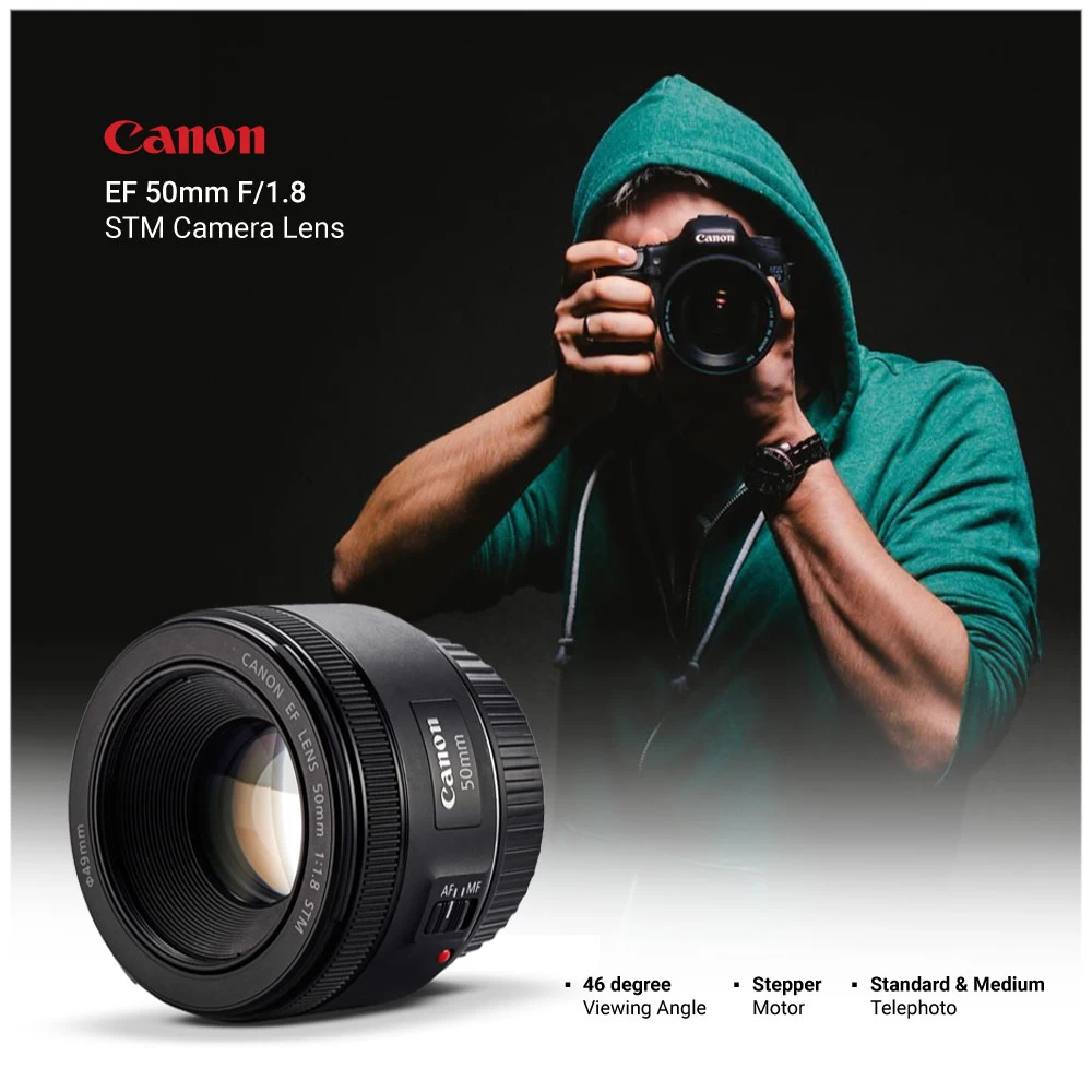 Canon EF 50mm F1.8 STM Prime Camera Lens