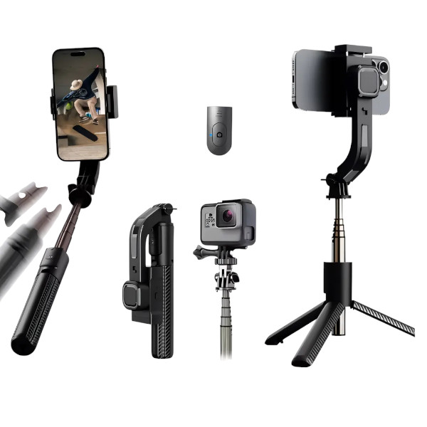 C06H 1-Axis Gimbal Stabilizer Selfie Stick Tripod