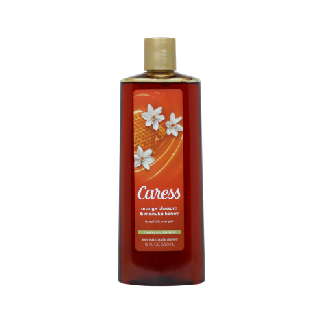 Caress অরেঞ্জ ব্লসম ও মানুকা হানি ফ্লোরাল অয়েল এসেন্স বডি ওয়াশ 532ml