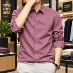 Men's Soft Crinkle Texture Fabric Full Sleeve Shirt, M to XXL